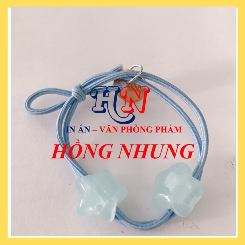 Dây Thun Cột Tóc Siêu Dễ Thương, Phong Cách Hàn Quốc, Màu Sắt Xinh Tươi