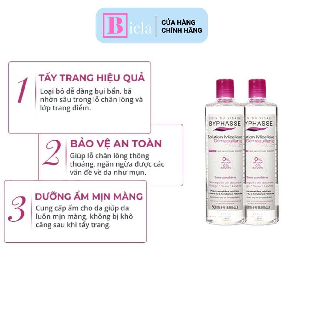 Nước tẩy trang Byphasse 500ml