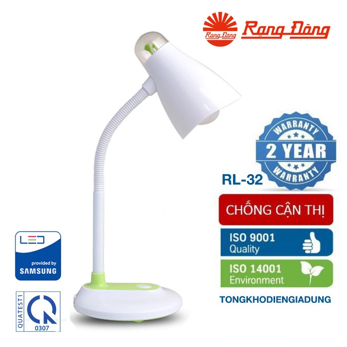 [CHÍNH HÃNG] Đèn bàn bảo vệ mắt Rạng Đông kèm bóng LED cao cấp 5W RL-32