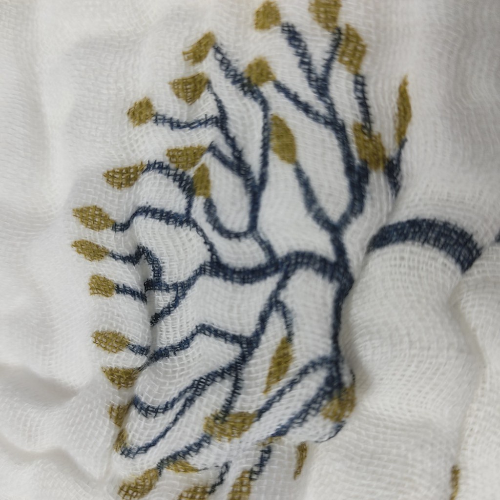 khăn cotton sợi tre nhăn 6 lớp khổ 95cm bồng bềnh mềm mại siêu thấm hút an toàn cho da bé
