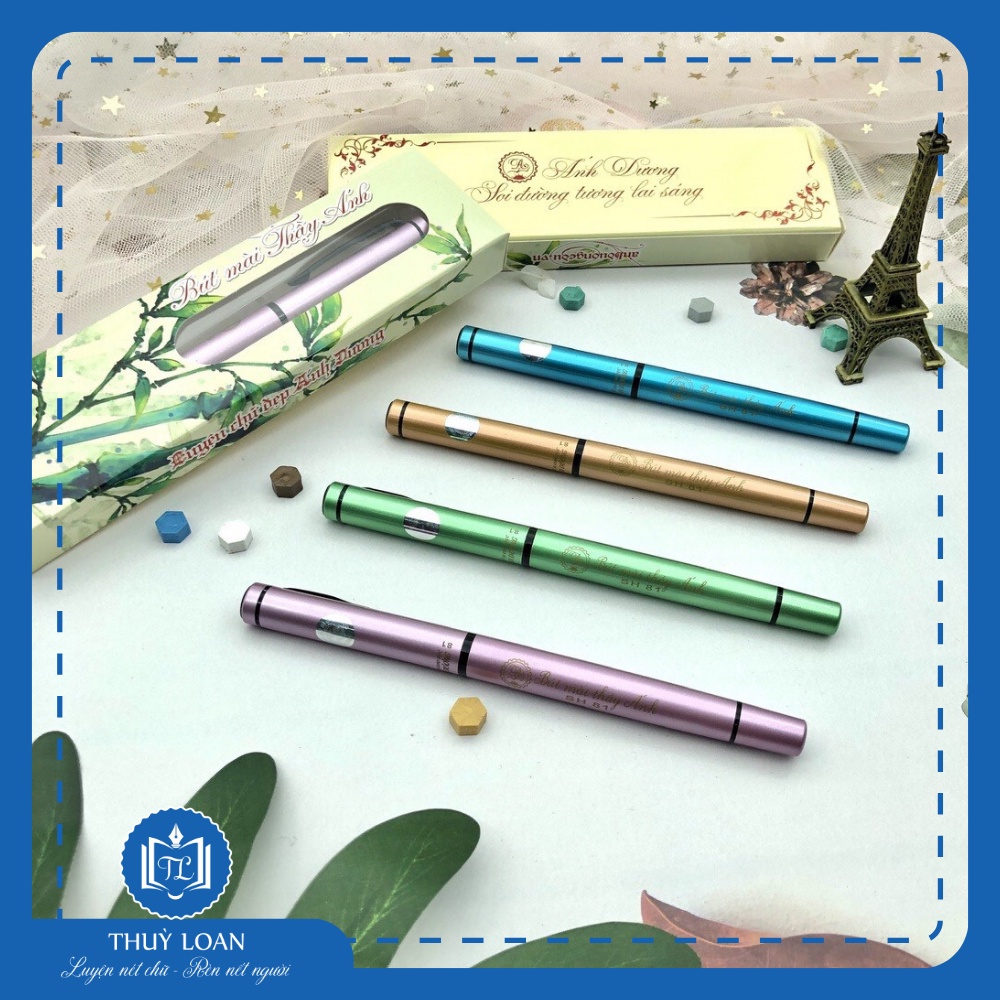 Bút máy luyện chữ đẹp Calligraphy nét thanh đậm Bút mài Thầy Ánh ngòi S không gỉ nét thanh mảnh SH081