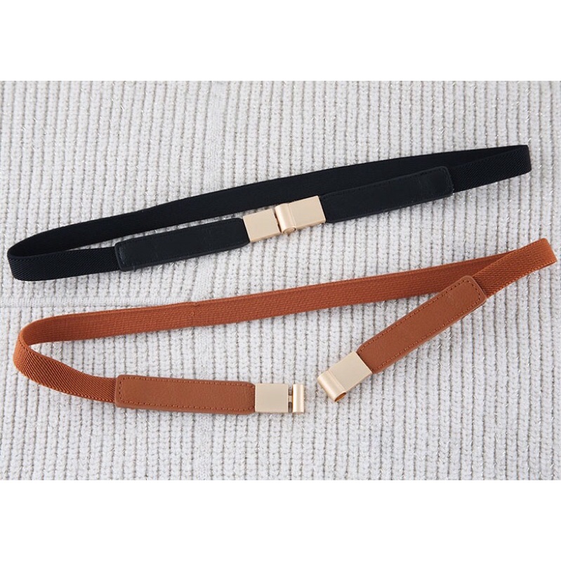 Đai váy thắt lưng váy bản nhỏ Đv019 1.5cm sim sim shop  -  Belt váy áo nhỏ thun co giãn cài phía trước