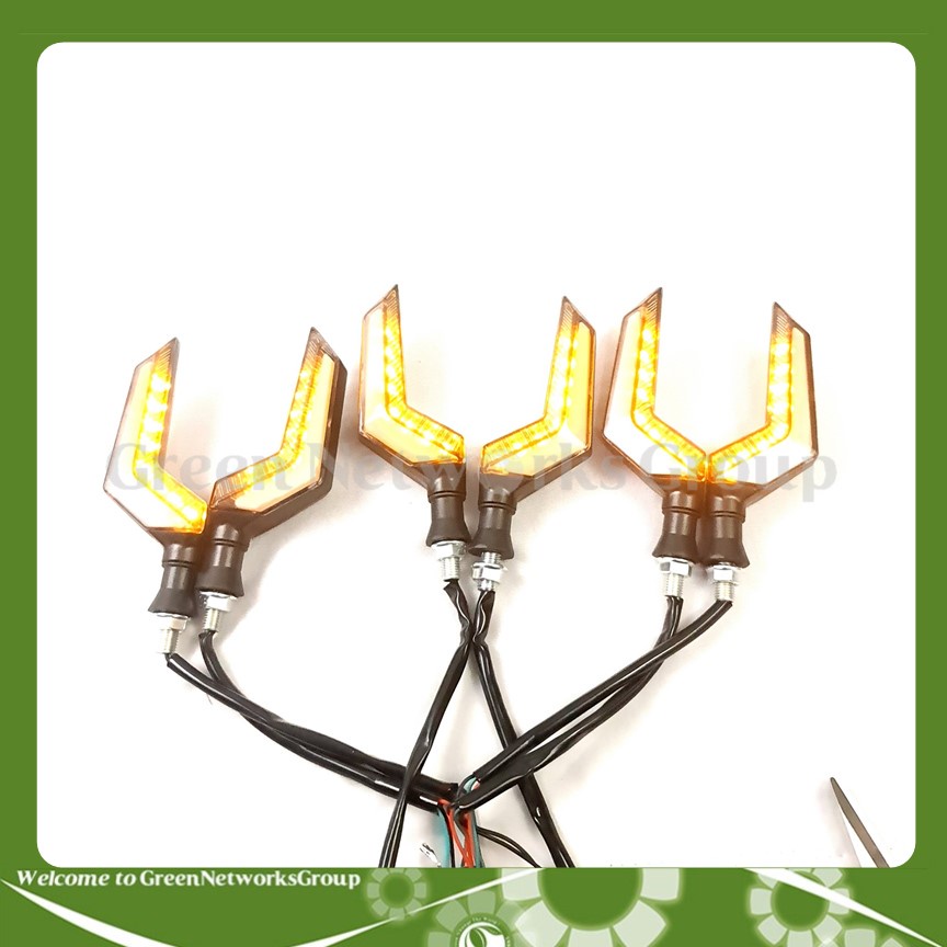 Đèn xi nhan led hiệu ứng dòng chảy gắn xe máy Greennetworks