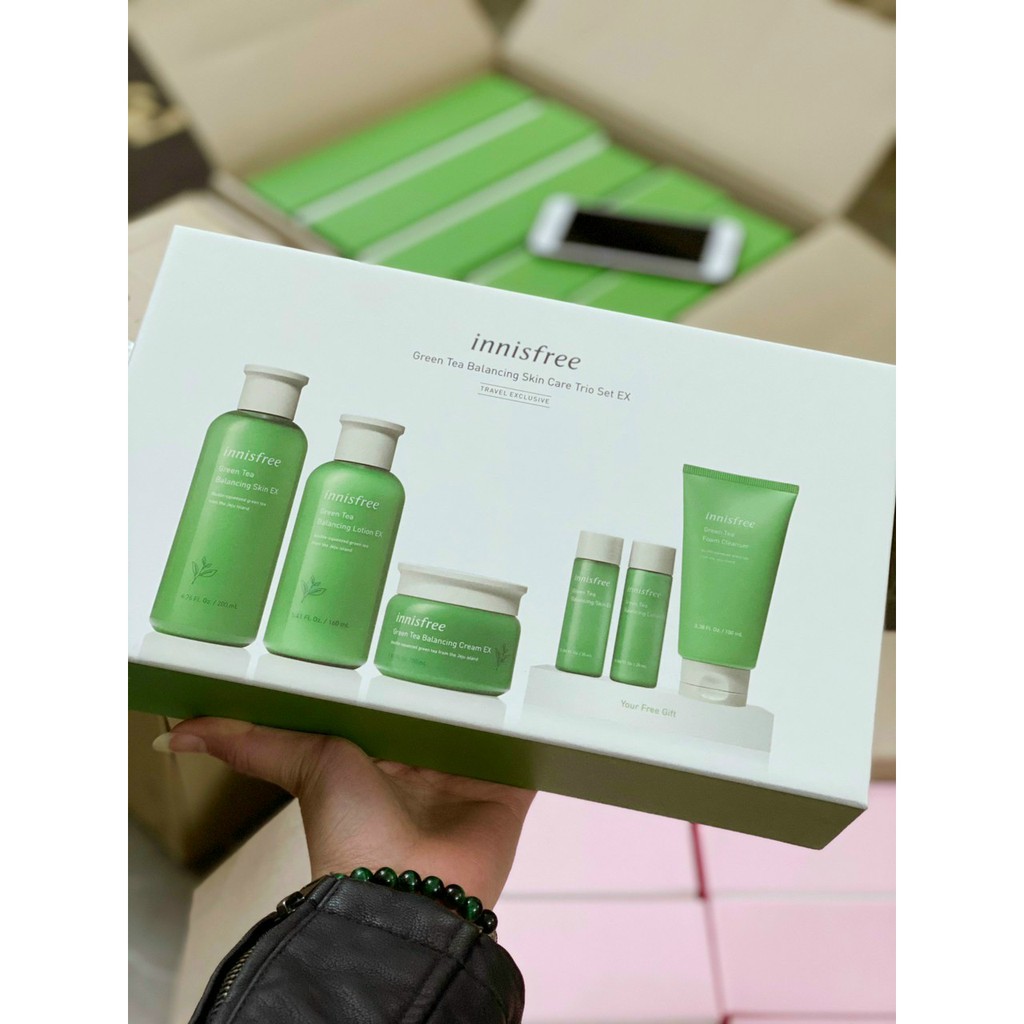 Bộ Dưỡng Da Innisfree Trà Xanh 6 Món