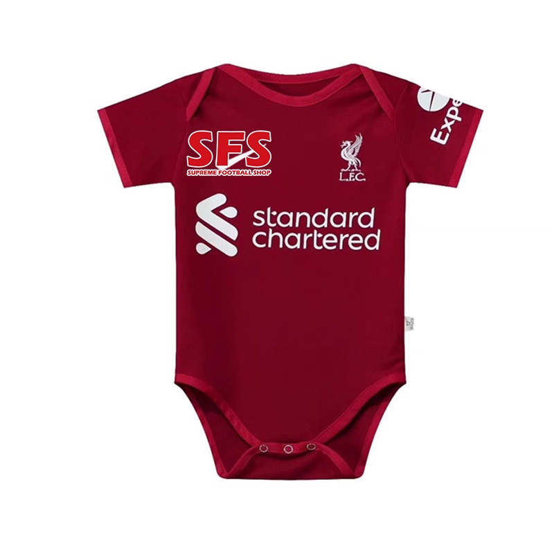 Áo Liền Quần Chần Bông Cho Trẻ Sơ Sinh Từ 22-23 Tuổi Đá Banh Liverpool Arsenal Chelsea Corinthians Jersi