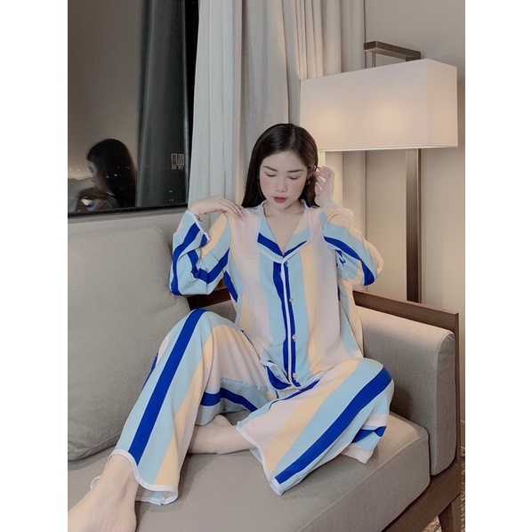 Đồ bộ Pijama - Form cánh dơi sóng tay dài quần dài cao cấp ❤️ | BigBuy360 - bigbuy360.vn