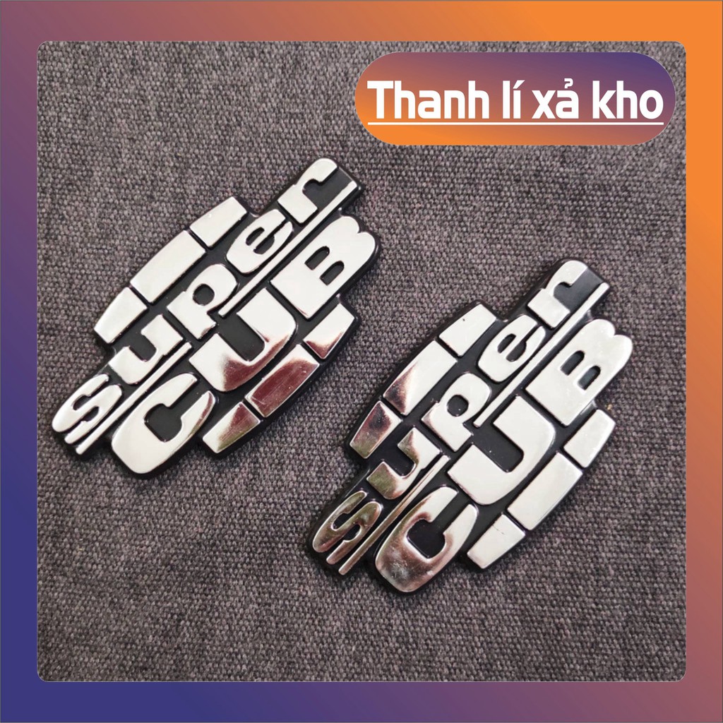 [ XẢ HẾT KHO ] BỘ TEM TRANG TRÍ XE SUPER CUB CHỮ NỔI MỘT THỜI LỪNG LẪY (SIÊU XE CUB)