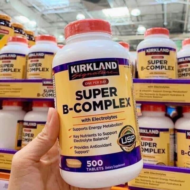 [ Date 10.22] Vitamin B tổng hợp  Super B Complex 500 viên Kirland | Thế Giới Skin Care