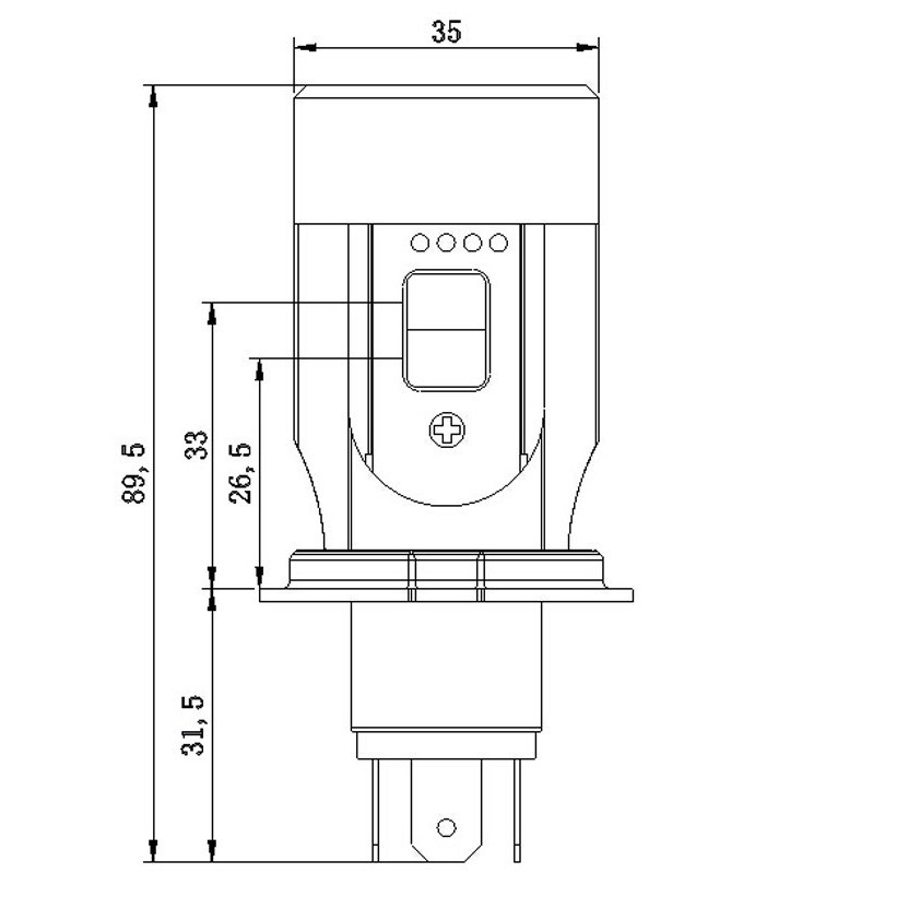 Đèn Pha LED Chuyên Dụng Cho Xe YAMAHA Y15ZR V1 FZ150 V1 V2 Benelli RFS150 RFS150i and SYM VF3i YAMAHA FZ150i 2017 H4 HS1