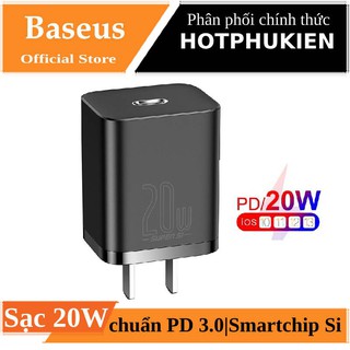 Adapter Cóc củ sạc Type-C chính hãng Baseus Super Si hỗ trỡ sạc nhanh 20W chuẩn PD 3.0 Type-C