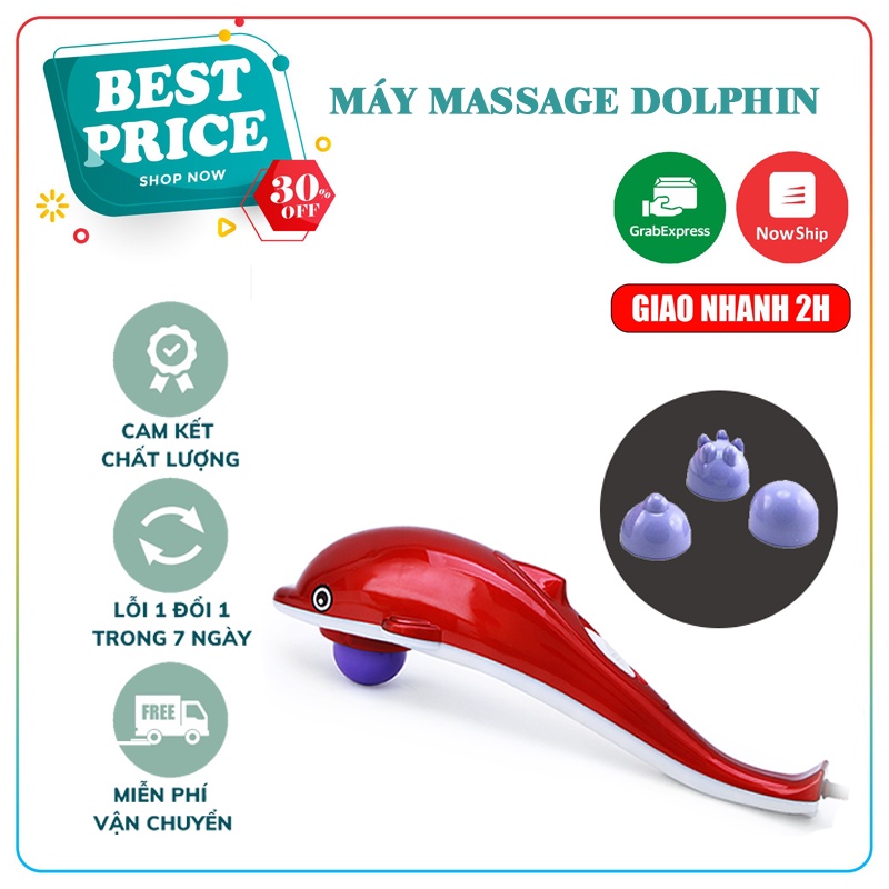 Máy Massage Cá Heo Dolphin PL-608A + Tặng Đầu Massage