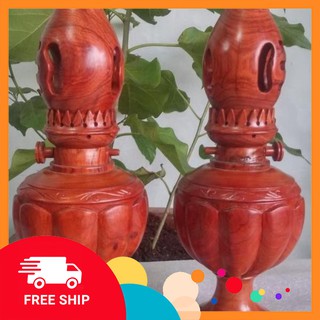 Mỹ Nghệ Bắc Ninh  Đèn thờ bằng gỗ Hương cao 31 cm