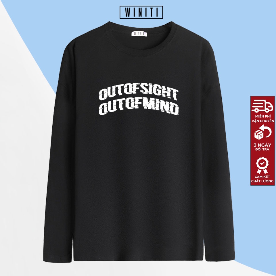 Áo thun dài tay unisex phông nam nữ cotton basic form suông rộng phong cách Hàn Quốc Out Of Winiti