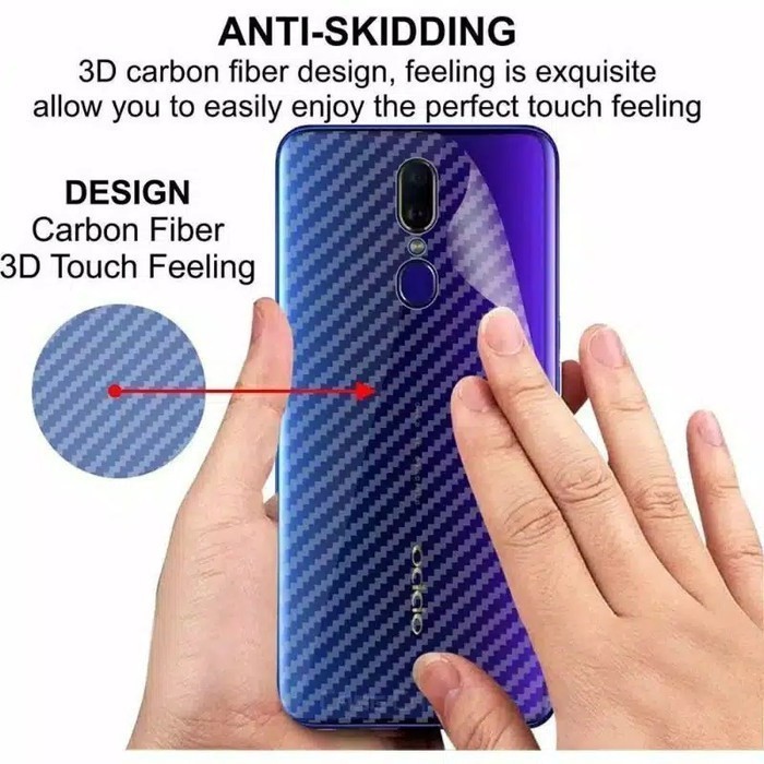 Set 5 Miếng Dán Carbon Trang Trí Cho Xiaomi Redmi Note 9 Pro / Note 9 Promax / Note 10 / Note 10 Pro / Y3 / 2s