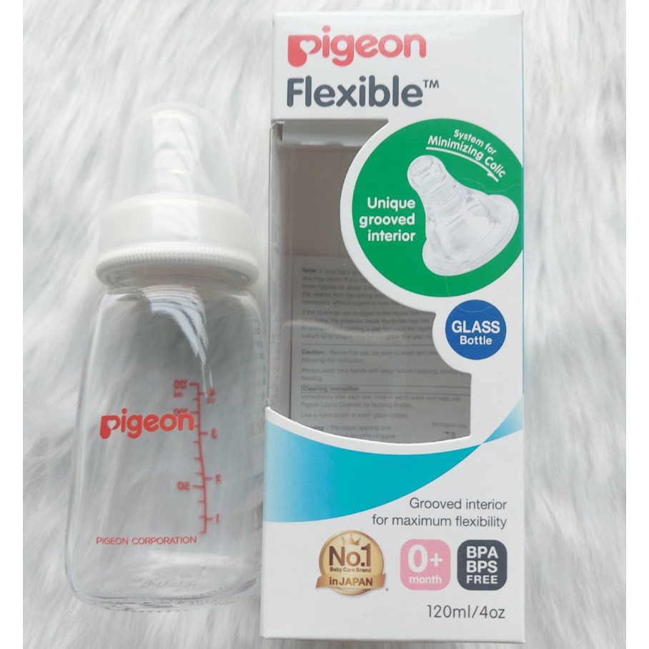 Bình sữa thủy tinh cổ hẹp Pigeon 120ml/ 240ml