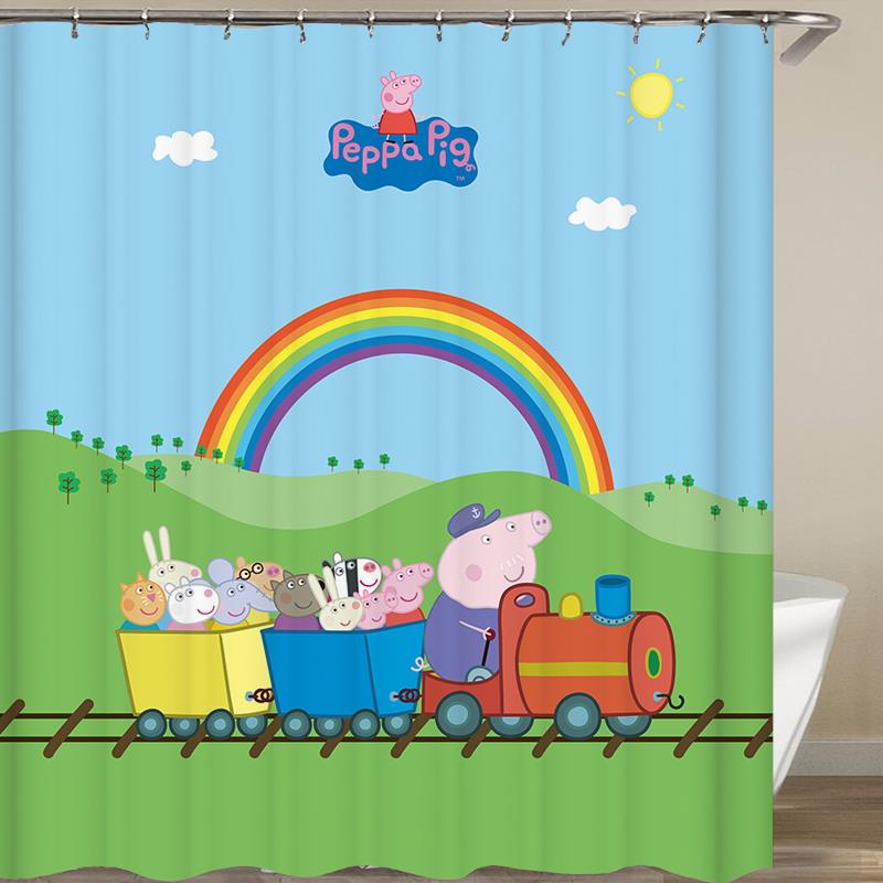 Mới Rèm Cửa Phòng Tắm In Hình Heo peppa Đáng Yêu