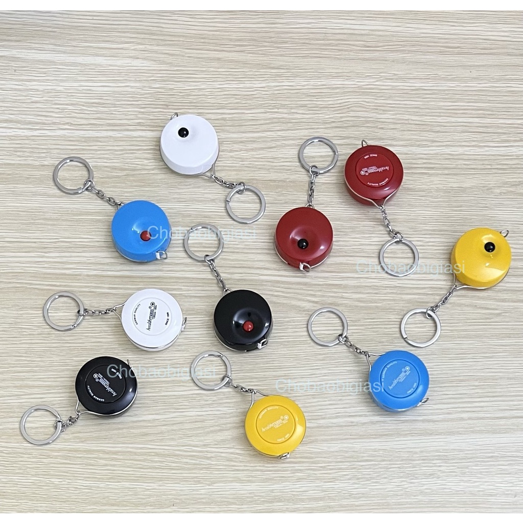 1 cái thước cuộn Hoechstmass xuất xứ Đức có móc khoá, có nút bấm thu dây dài 150cm 60in (Sp y hình)