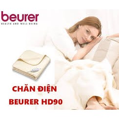 Chăn điện Beurer HD90 (180cm x 130cm) với 6 mức nhiệt tự động tắt sau 3h