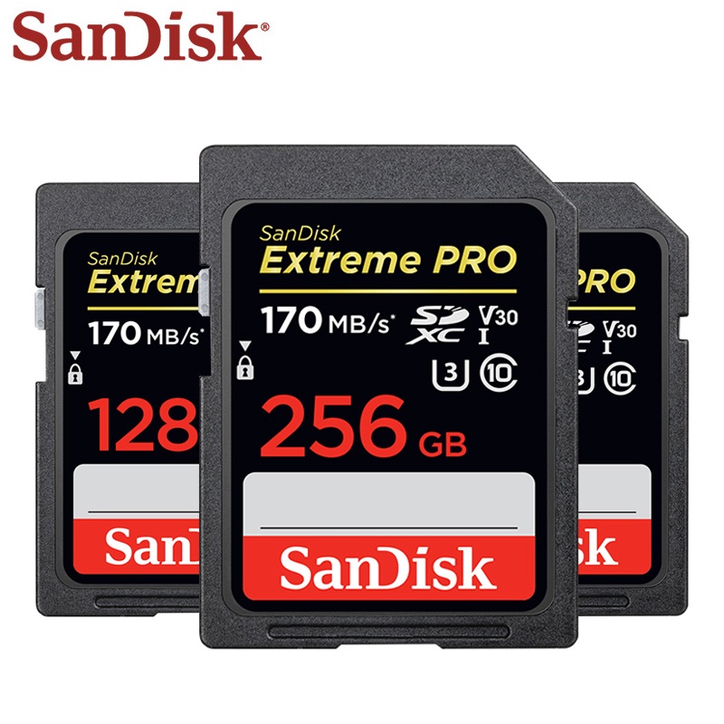 Thẻ Nhớ SanDisk Extreme Pro / Ultra 128 GB U3 / U1 SDHC SDHC SDHC 32G 64G 256G 512G 16GB Dành Cho Máy Ảnh
