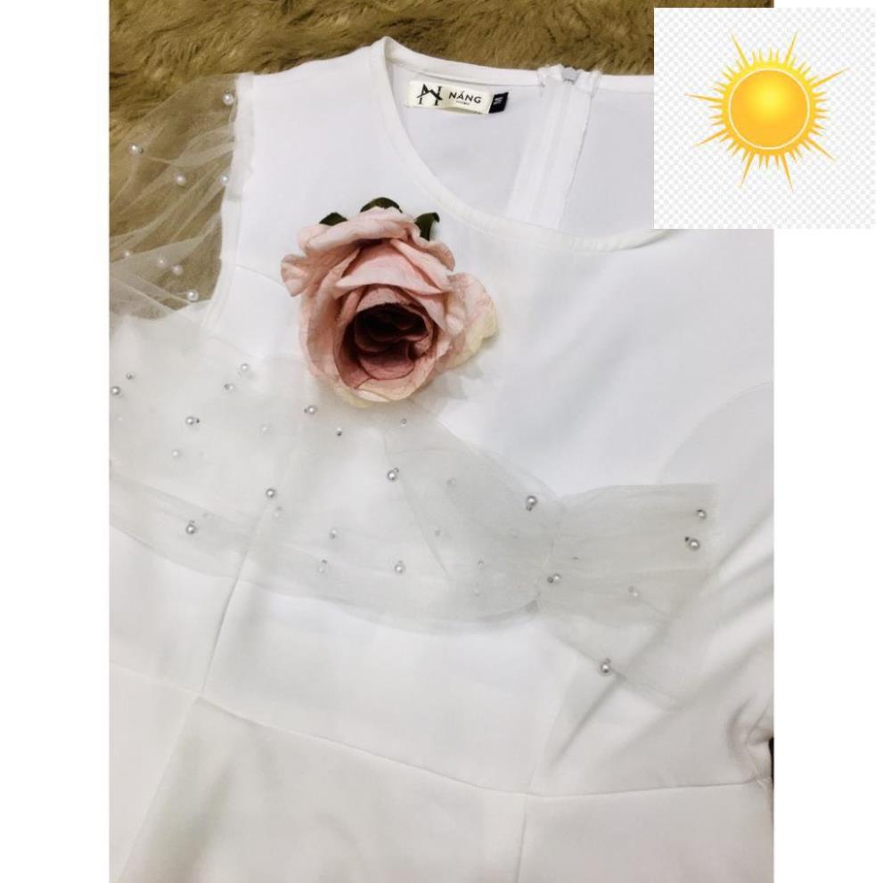 Váy trắng thiết kế Dinial Dress dáng xoè đi tiệc đám cưới kỷ yếu - Ảnh thật 100% - Thời Trang Váy
