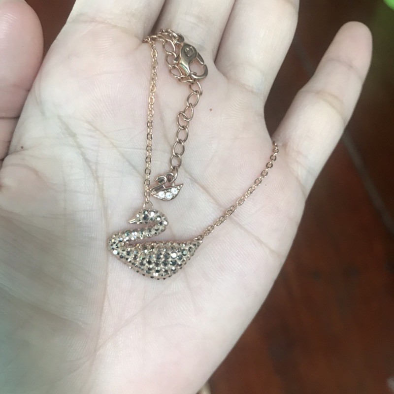 Dây Chuyền Thiên Nga Rosé Gold Swarovski