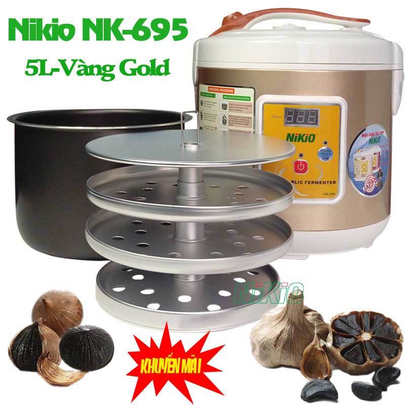 Máy làm tỏi đen Chuyên Dụng Nhật Bản Nikio NK-695/ 5 lít - Vàng