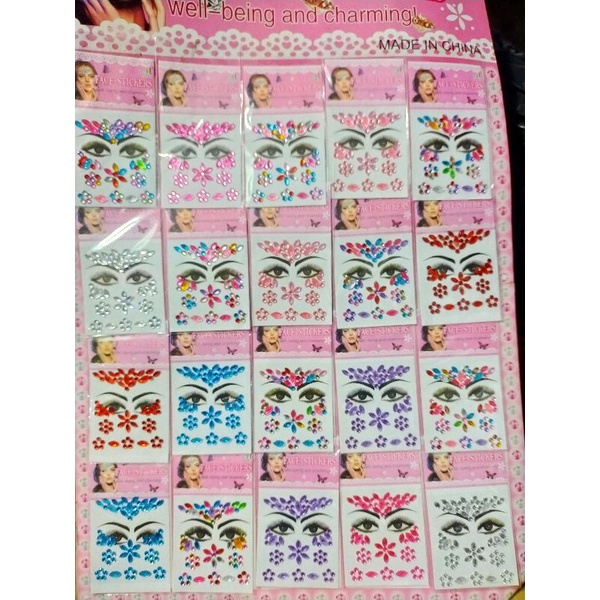 Vỉ 20 bộ hạt dán như hình