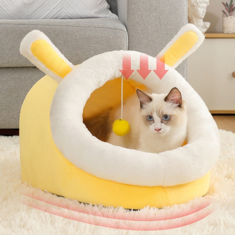 Lều Ngủ Hình Tai Thỏ Mềm Mại Chống Trượt Dành Cho Mèo Cưng