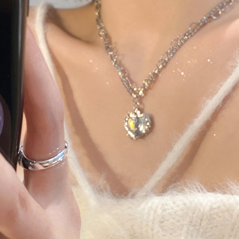 Vòng cổ Hình Trái Tim Thiết Kế Tinh Xảo Sang Trọng Thời Trang Mùa Hè Cho Nữ