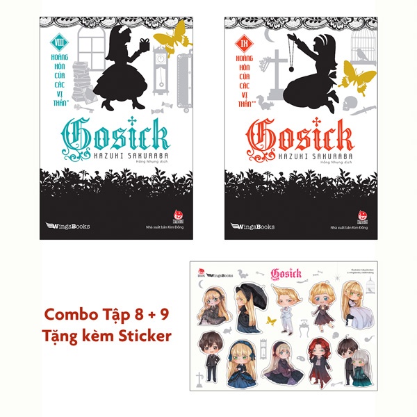 Sách - Combo Gosick - Tập 8 + 9 (Tặng Kèm 2 Bookmark + 01 Sticker)