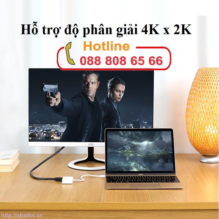 CÁP CHUYỂN USB TYPE C SANG HDMI + VGA UGREEN 30843