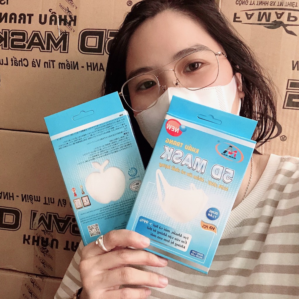 [Chính Hãng] 01 Hộp 10 cái Khẩu trang 3D Mask FAMAPRO quai vải chính hãng Cty Nam Anh - namanh3D | BigBuy360 - bigbuy360.vn