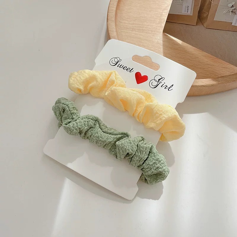Cột tóc vải nhúm set 2 cái
