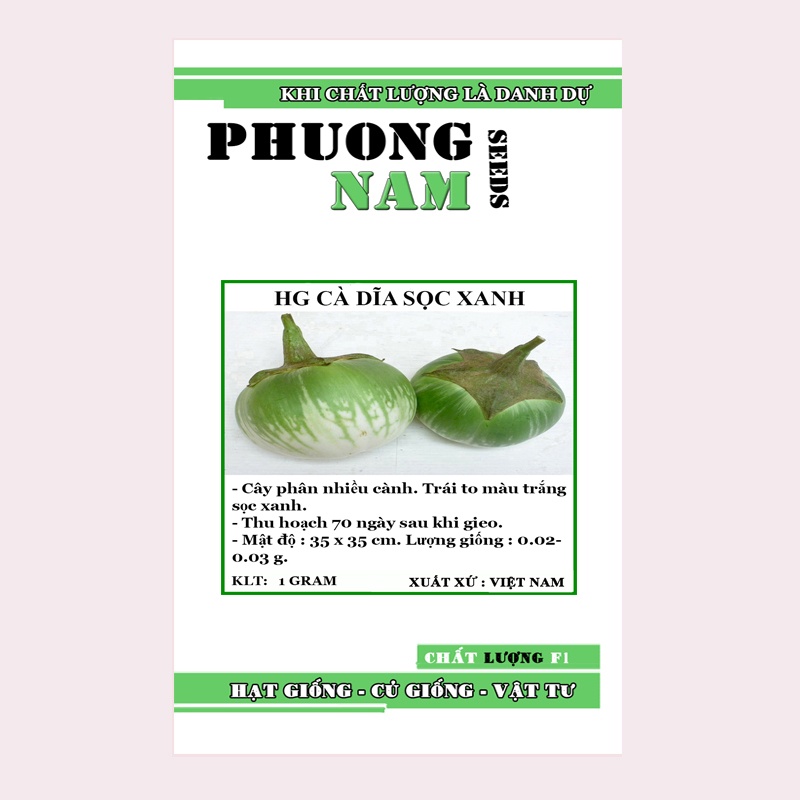 1 GR - HẠT GIỐNG CÀ DĨA SỌC XANH