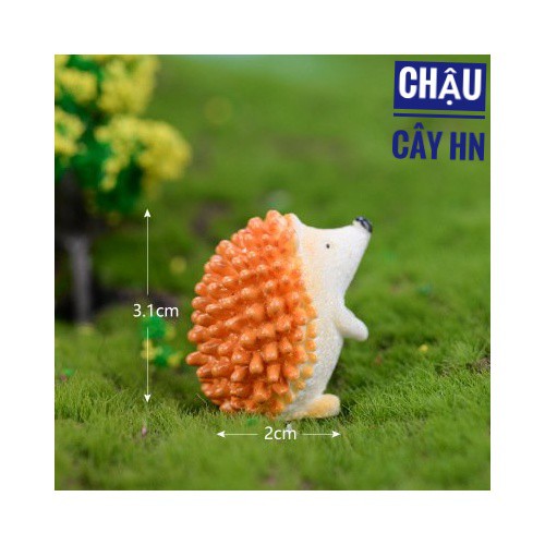 Tiểu cảnhmini Gia đình Nhím Nhỏ làm mô hình trang trí chậu cây cảnh, sen đá xương rồng,cây để bàn, làm đồ chơi, quà tặng