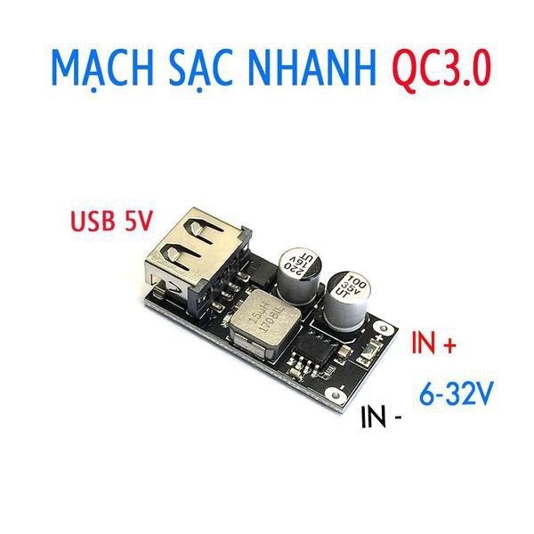 Mạch hạ áp sạc nhanh QC3.0 qua cổng USB