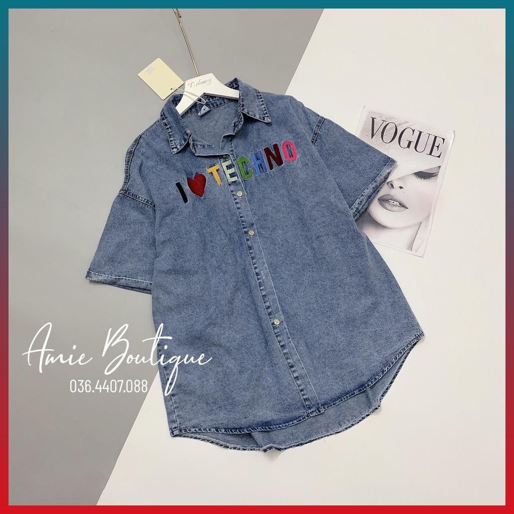 [HOT] Áo Somi jean Áo sơ mi nữ đẹp Áo thêu nổi - Hàng xịn ko bai nhão, lên dáng đẹp | BigBuy360 - bigbuy360.vn