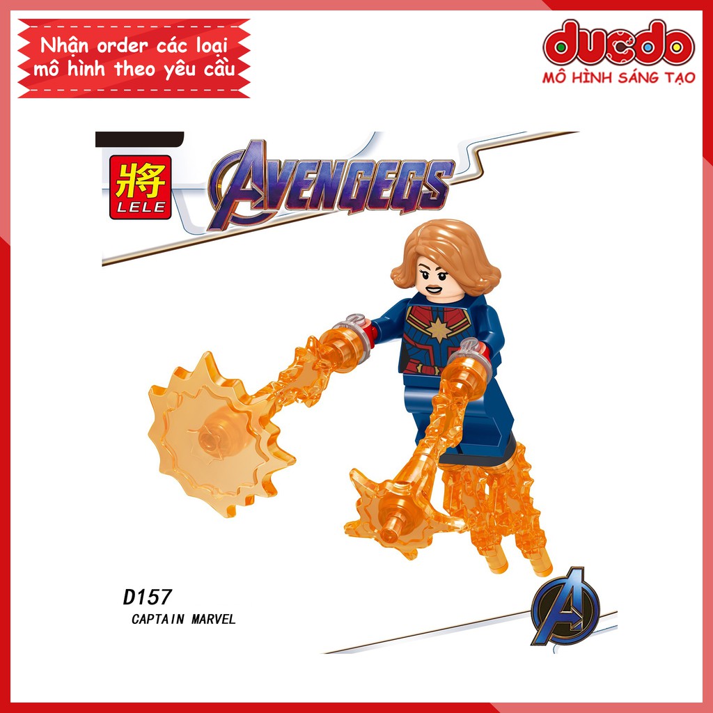 Minifigures các nhân vật End Game full vũ khí - Đồ chơi Lắp ghép Xếp hình Mô hình Mini Iron Man EndGame LeLe D157 - 164