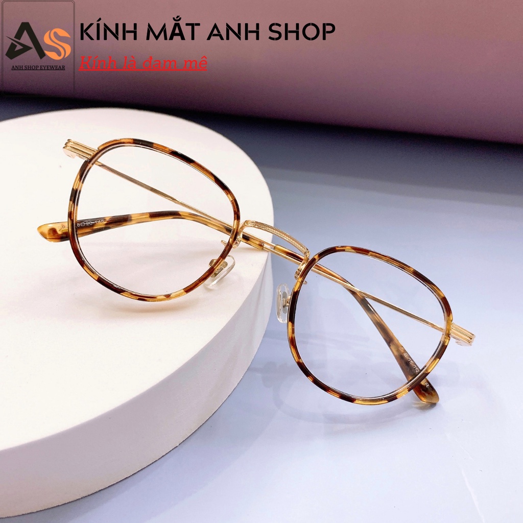 Gọng kính bầu kim loại thời trang nhỏ xinh chất liệu kim loại bền đẹp 9227