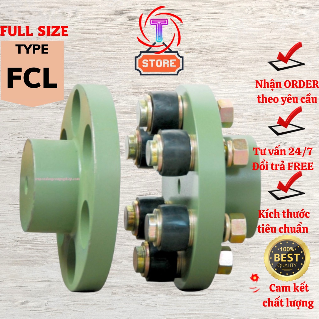 Giảm Chấn Cao Su Khớp Nối Bích FCL NBR Full Size F5, F6, F7, F8