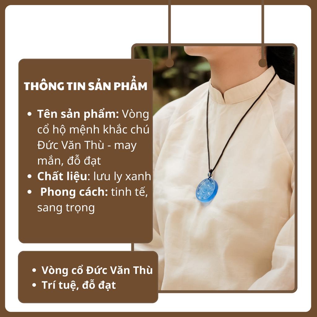Vòng cổ Đức Văn Thù, hỗ trợ mắn trong thi cử, chất liệu lưu ly - Mani Decor