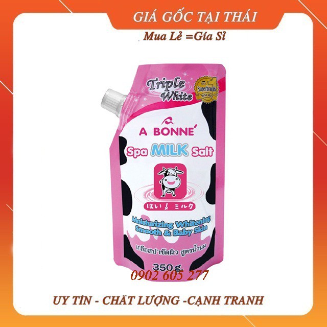[Hàng chính hãng] Muối tắm sữa bò tẩy tế bào chết A Bonne Spa Milk Salt Thái Lan 350gr