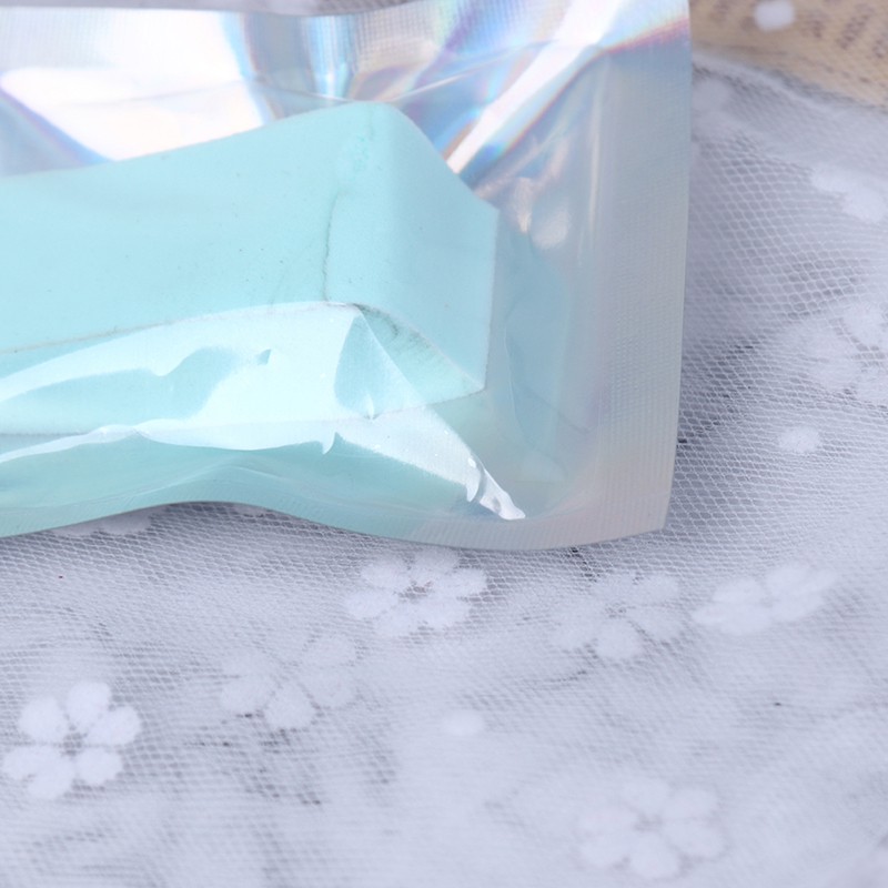 Bộ 100 Túi Zip Đựng Thực Phẩm Bằng Lá Nhôm Ánh Laser Trong Suốt