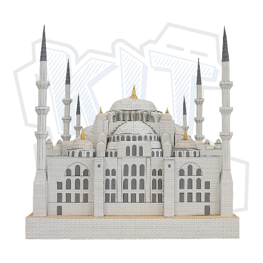 Mô hình giấy kiến trúc Nhà thờ Hồi giáo Thổ Nhĩ Kỳ Sultan Ahmet Camii - Turkey