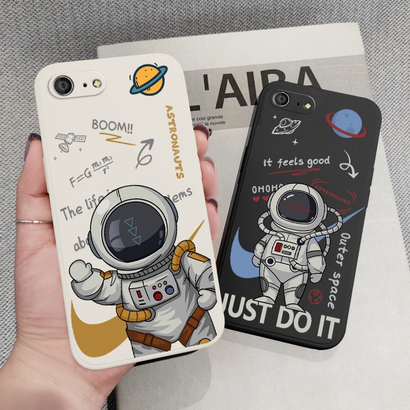 Ốp Điện Thoại Silicone Dẻo In Hình Phi Hành Gia Cho IPhone 8 7 Plus SE 2020 6 6S Plus