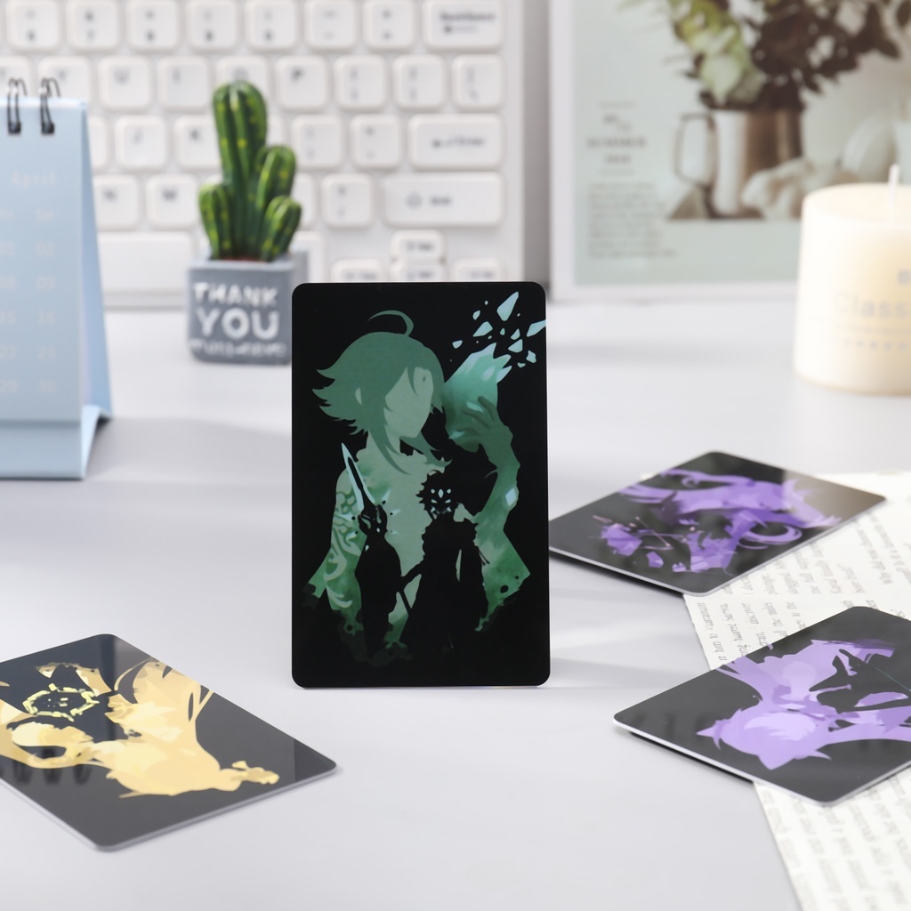Ảnh thẻ in hình game GENSHIN IMPACT ver BÓNG ĐÊM card bo góc viền 5*8cm anime chibi xinh xắn sưu tầm