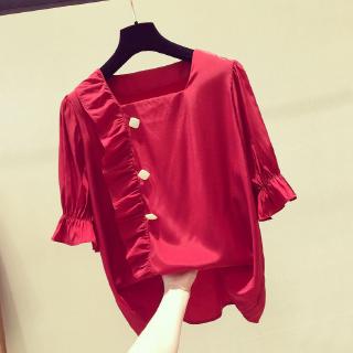 Áo Chiffon Dáng Rộng Hở Xương Quai Xanh Quyến Rũ Cho Nữ