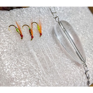 Thẻo câu lure buộc sẵn mồi giả bọ câu cá mương