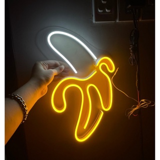 Đèn Led Neon Trang Trí Hình Trái Chuối | Đèn Led Neon Sign | 8424 | [Kèm Nguồn]