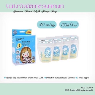 Túi trữ sữa Sunmum 250ml, 100ml